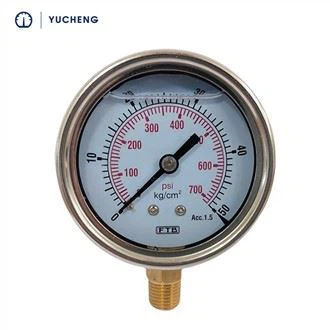 Ar silīcija eļļu pildīts manometrs